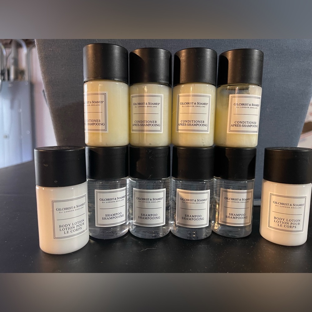 1.5 FL Oz. each Lot of 10 Gilchrist & Soames Travel Size Toiletries